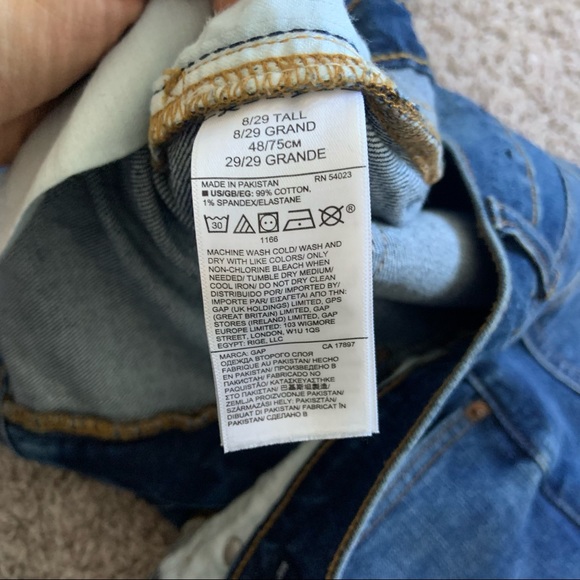 GAP Mid Rise Girlfriend Jeans Sz 29L - Picture 7 of 7